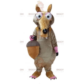 Στολή μασκότ Scrat Famous Squirrel BIGGYMONKEY™ - Μασκότ διάσημων χαρακτήρων - BIGGYMONKEY_03618 - BiggyMonkey.com