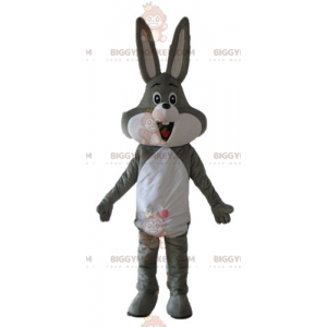 Στολή μασκότ Looney Tunes Famous Grey Rabbit Bugs Bunny BIGGYMONKEY™ - Μασκότ διάσημων χαρακτήρων - BiggyMonkey.com