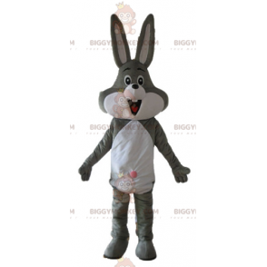 Στολή μασκότ Looney Tunes Famous Grey Rabbit Bugs Bunny BIGGYMONKEY™ - Μασκότ διάσημων χαρακτήρων - BiggyMonkey.com