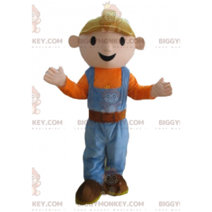 Handyman Worker BIGGYMONKEY™ Mascot Costume with Colorful