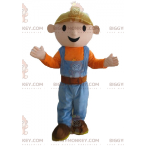 Στολή μασκότ BIGGYMONKEY™ εργάτης Handyman Worker με πολύχρωμη στολή - Μασκότ διάσημων χαρακτήρων - BiggyMonkey.com