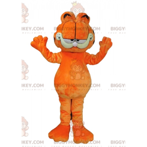 Garfield berömda tecknade orange katt BIGGYMONKEY™ maskotdräkt