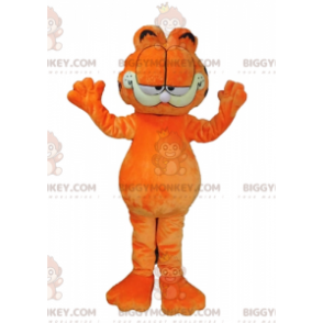 Garfield berömda tecknade orange katt BIGGYMONKEY™ maskotdräkt