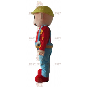 Leende Glad Handyman Worker BIGGYMONKEY™ Maskotdräkt -