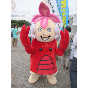 BIGGYMONKEY™ Mascot Costume Girl Dressed In Lobster Costume –