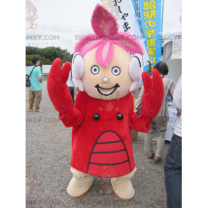 BIGGYMONKEY™ Mascot Costume Girl Dressed In Lobster Costume -