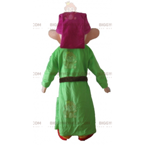 Snehvide Famous Dwarf Dopey Mascot Costume BIGGYMONKEY™ -