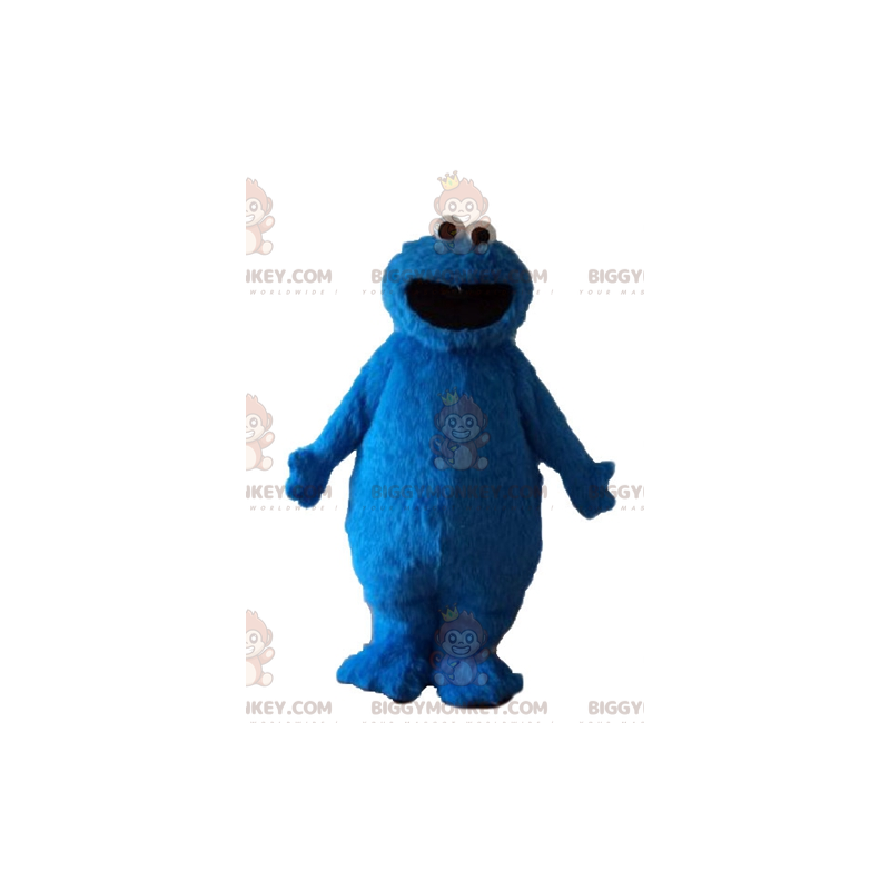 Blauw marionet harig monster Elmo BIGGYMONKEY™ mascottekostuum