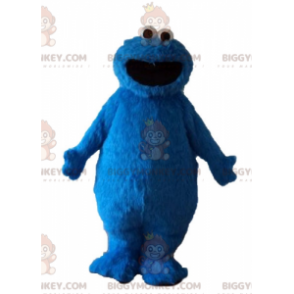 Blå marionett håriga monster Elmo BIGGYMONKEY™ maskotdräkt -
