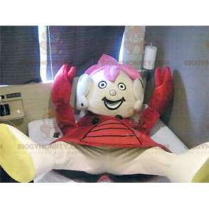 BIGGYMONKEY™-mascottekostuum Meisje gekleed in kreeftkostuum -