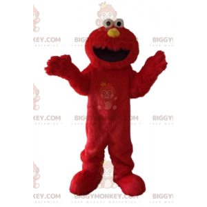 Traje de mascote BIGGYMONKEY™ de Elmo, o famoso boneco vermelho