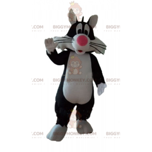 Sylvester Famous Cartoon Black Cat BIGGYMONKEY™ Mascot Costume