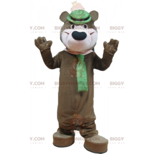 Traje de mascote Yogi, o famoso urso pardo de desenho animado