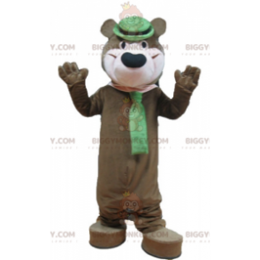 Kostým maskota Yogi, slavný kreslený hnědý medvěd BIGGYMONKEY™