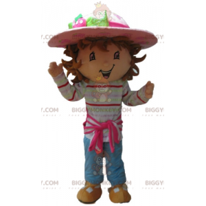 Costume de mascotte BIGGYMONKEY™ de Charlotte aux fraises