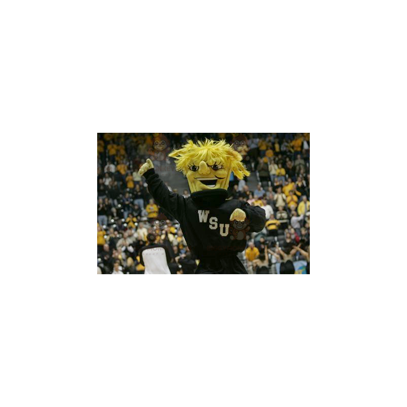 BIGGYMONKEY™ Mascot Costume Yellow Man With Black Sportswear – BIGGYMONKEY™ Mascot Costume Yellow Man With Black Sportswear –
