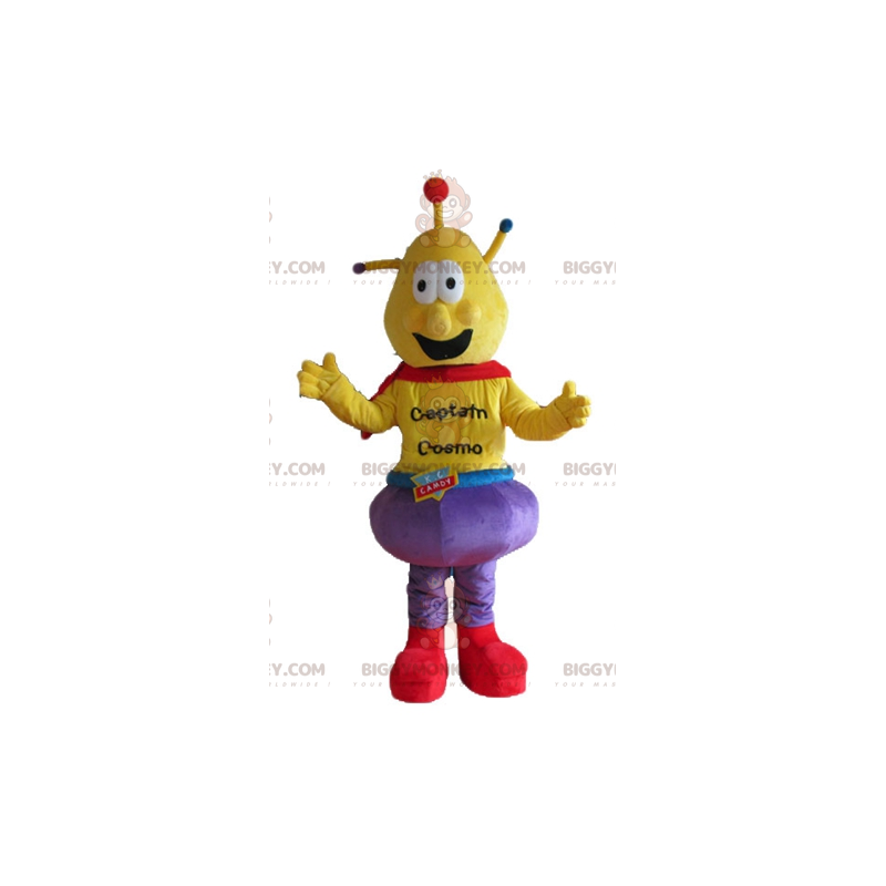 Żółty kostium maskotka Kapitan Cosmo Obcy BIGGYMONKEY™ - Żółty kostium maskotka Kapitan Cosmo Obcy BIGGYMONKEY™ -