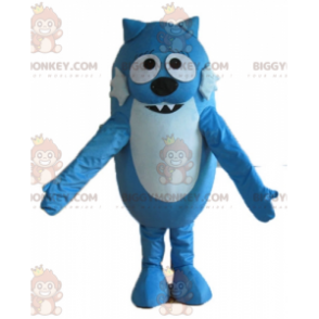 Costume de mascotte BIGGYMONKEY™ de chat de chien bleu bicolore - Mascottes de chien - BIGGYMONKEY_03661 - BiggyMonkey.com