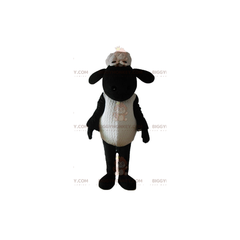 Shaun Famous Black and White Cartoon Sheep BIGGYMONKEY™ Mascot