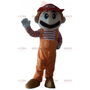 Fato de mascote do famoso personagem de videogame Mario