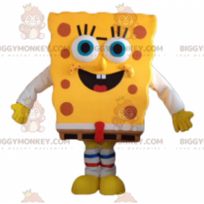 Cartoon Yellow Character Spongebob BIGGYMONKEY™ Mascot Costume