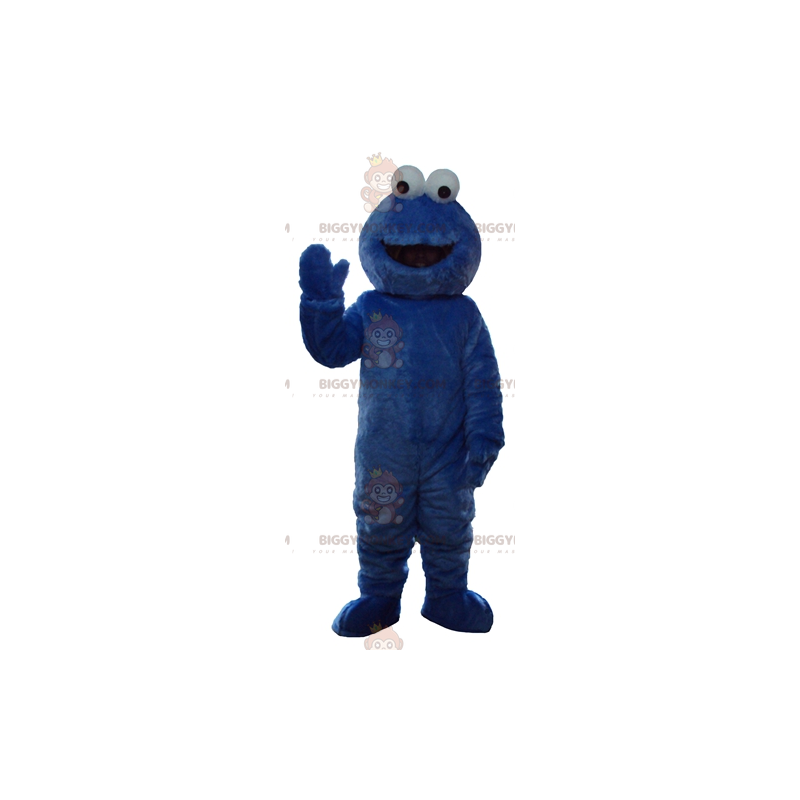 Costume de mascotte BIGGYMONKEY™ d'Elmo marionnette bleue de