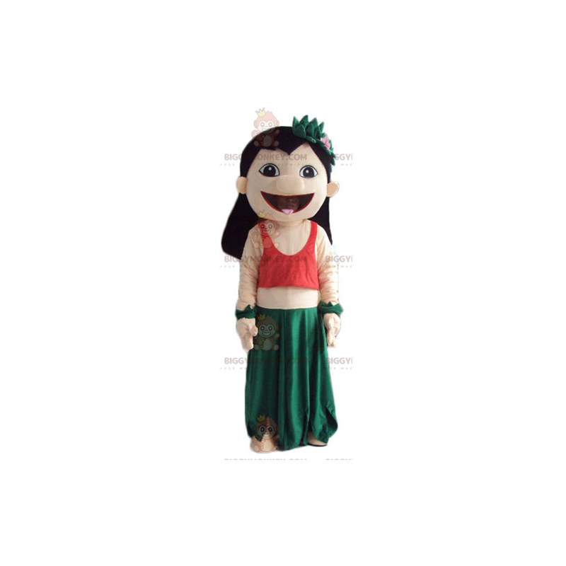 Costume da mascotte Lilo e Stitch famoso tahitiano BIGGYMONKEY™ Costume da mascotte Lilo e Stitch famoso tahitiano BIGGYMONKEY™