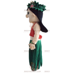 Lilo and Stitch Διάσημη στολή μασκότ Lilo της Ταϊτής BIGGYMONKEY™ - Μασκότ διάσημων χαρακτήρων - BiggyMonkey.com