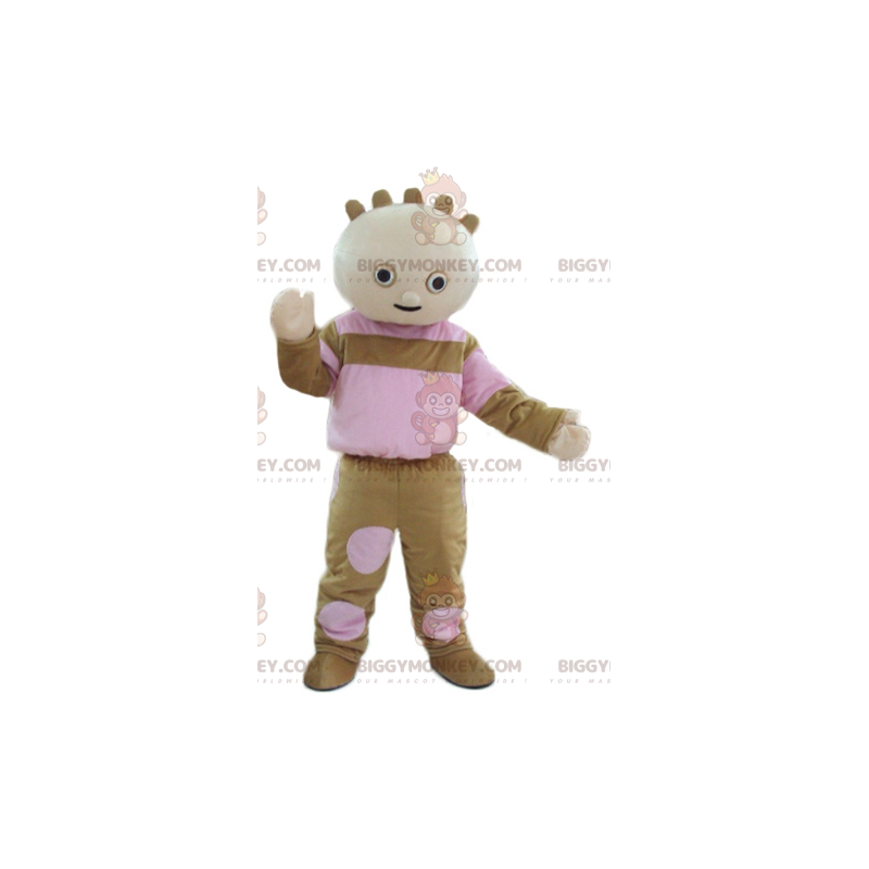Brun och rosa babydocka BIGGYMONKEY™ maskotdräkt - BiggyMonkey Brun och rosa babydocka BIGGYMONKEY™ maskotdräkt - BiggyMonkey