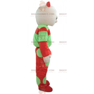 Disfraz de mascota Baby Doll verde y rojo BIGGYMONKEY™ - Mascotas sin clasificar - BIGGYMONKEY_03700 - BiggyMonkey.com