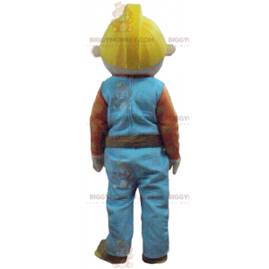 BIGGYMONKEY™ Mascot Costume of Carpenter Worker in Colorful