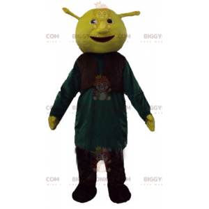 BIGGYMONKEY™ mascot costume of Shrek the famous cartoon green