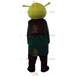 BIGGYMONKEY™ mascot costume of Shrek the famous cartoon green