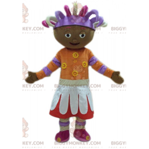 BIGGYMONKEY™ Maskottchen Kostüm Afrikanisches Mädchen im