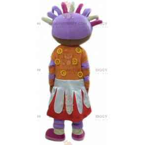 BIGGYMONKEY™ Costume da mascotte Ragazza africana in abito