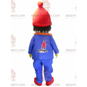 Kostým roztomilého chlapečka s maskotem BIGGYMONKEY™ v zimním