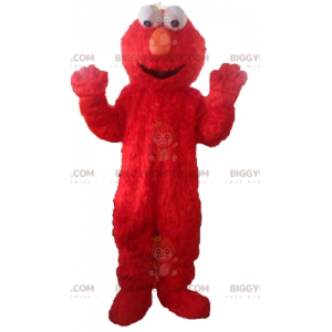 BIGGYMONKEY™ maskotdräkt av Elmo, den berömda röda dockan på