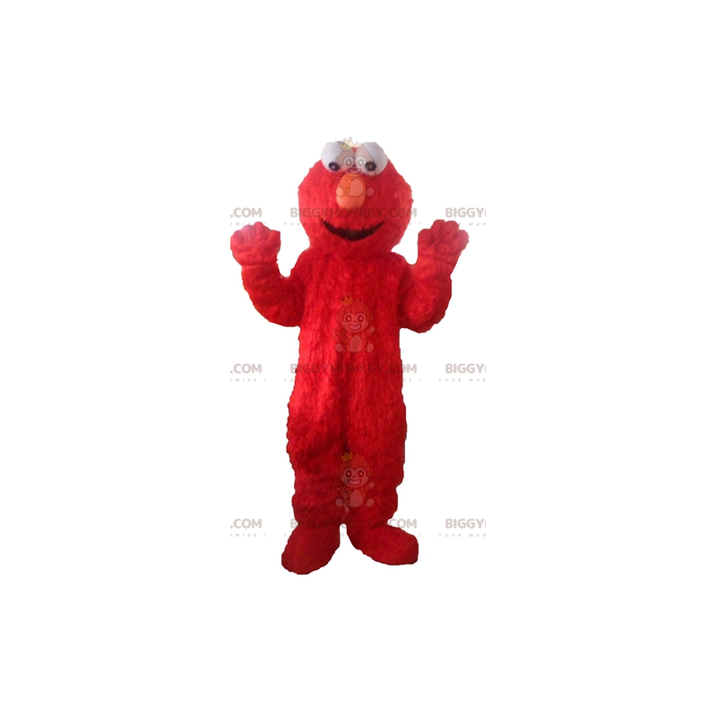 Kostium maskotki BIGGYMONKEY™ Elmo, słynnej czerwonej marionetki z Ulicy Sezamkowej - Znani ludzie maskotki - BiggyMonkey.com