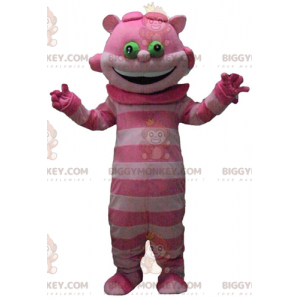 Costume de mascotte BIGGYMONKEY™ de Chafouin chat rose d'Alice