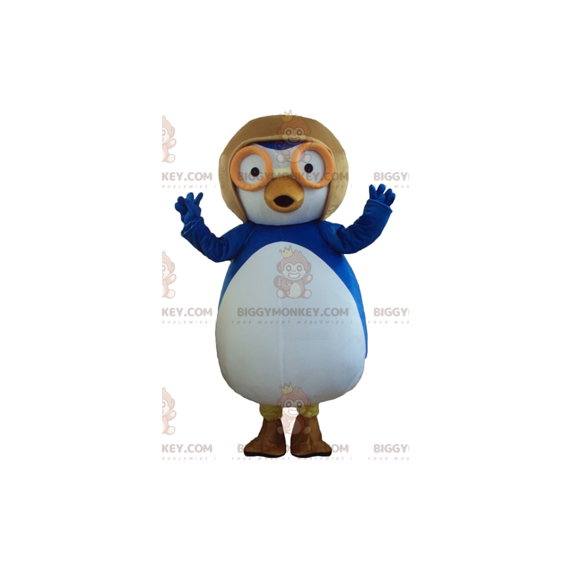 BIGGYMONKEY™ Big Blue and White Bird Mascot Costume with
