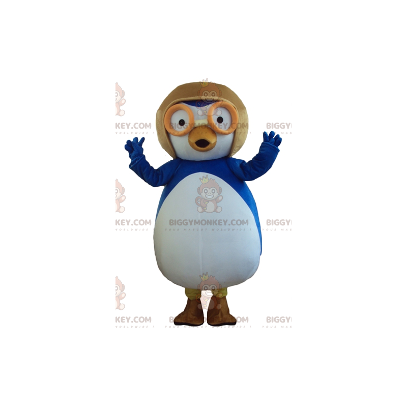 BIGGYMONKEY™ Costume da mascotte grande uccello blu e bianco BIGGYMONKEY™ Costume da mascotte grande uccello blu e bianco