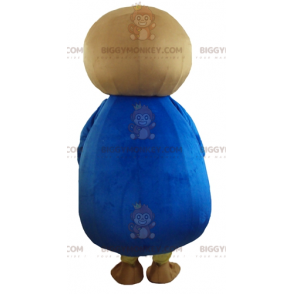 BIGGYMONKEY™ Store blå og hvide fuglemaskotkostume med