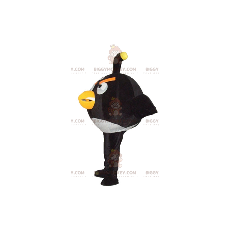 BIGGYMONKEY™ mascot costume of big black and white bird from