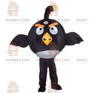BIGGYMONKEY™ costume mascotte del grande uccello bianco e nero