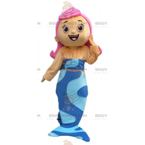 BIGGYMONKEY™ maskotkostyme til Pretty Blue Mermaid med rosa hår - Uklassifiserte maskoter - BIGGYMONKEY_03731 - BiggyMonkey.com