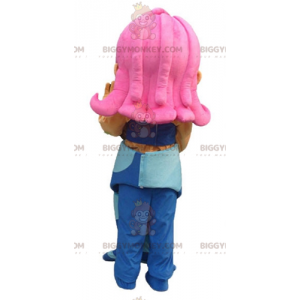 BIGGYMONKEY™ Disfraz de mascota de Pretty Blue Mermaid con