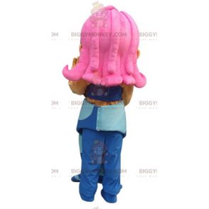 BIGGYMONKEY™ Disfraz de mascota de Pretty Blue Mermaid con