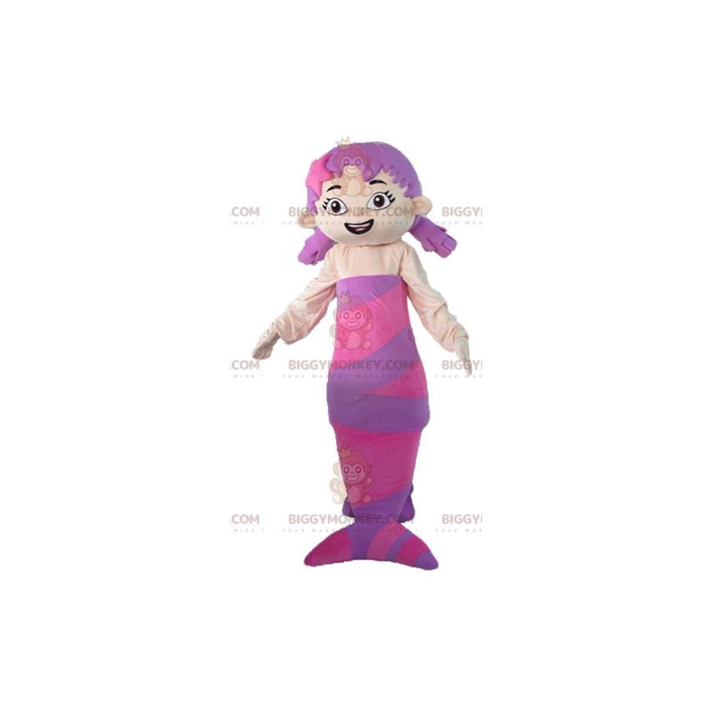 Hermoso y femenino disfraz de sirena rosa y púrpura Hermoso y femenino disfraz de sirena rosa y púrpura