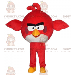 Costume de mascotte BIGGYMONKEY™ de gros oiseau rouge et blanc