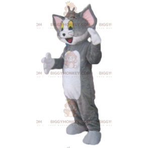 Traje de mascote BIGGYMONKEY™ de Tom, o famoso gato cinza e